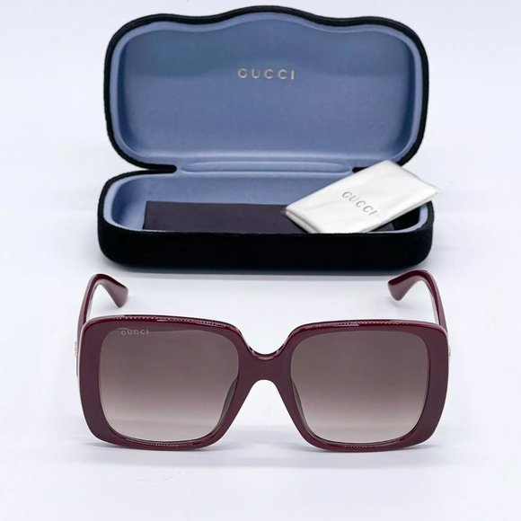 Sale! New Gucci 56mm Red and Burgundy Women\'s Sunglasses! main image 8